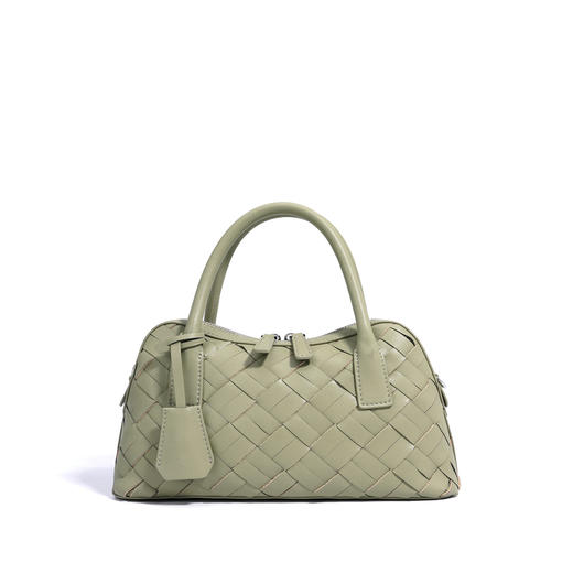 【预售3天】2025单肩保龄球女包新款手工编织腋下包通勤包X9274 商品图8