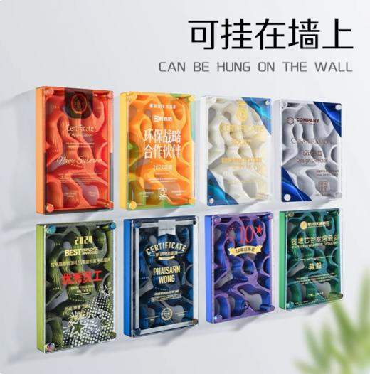 创意新款水晶奖杯定制高档方形奖牌代理经销商纪念荣誉授权牌定做 商品图0