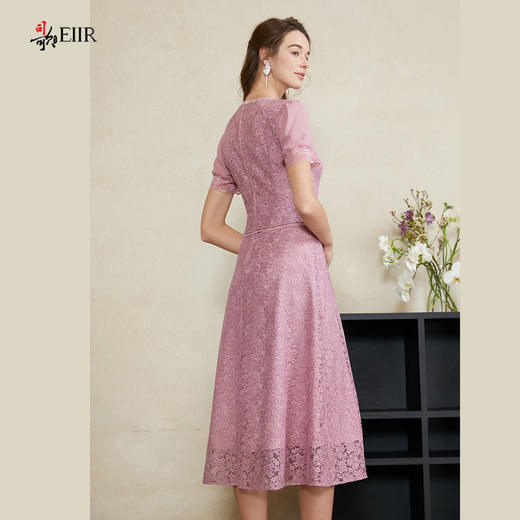 司歌v领短袖假两件连衣裙中长裙A911243X 商品图3