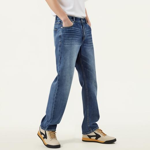 gxg.jeans男装 蓝色水洗复古基础宽松牛仔长裤男士 25年夏热卖 商品图4