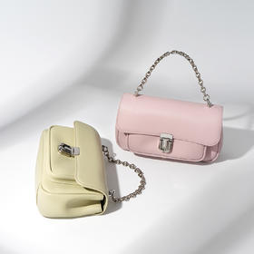 【预售3天】2025新款小众设计高级感斜挎包女链条包锁扣小方包F7602