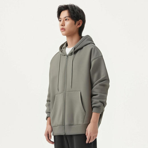 gxg.jeans男装加绒加厚美式学院风连帽宽松大口袋卫衣25年春热卖 商品图2