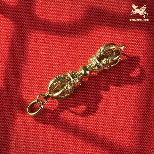 铜师傅《永乐款金刚杵（小号）》紫铜黄铜吊坠 家居工艺品挂件 商品图2