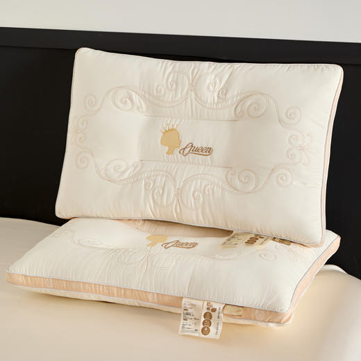 自然醒立体绣花贵妃枕柔软高端成人枕头护颈枕助睡眠枕头单人枕XK 商品图7