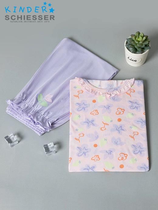 【繁花似锦莫代尔】SCHIESSER德国舒雅女童繁花似锦系列莫代尔面料短袖七分裤套装3F/24360H 商品图2