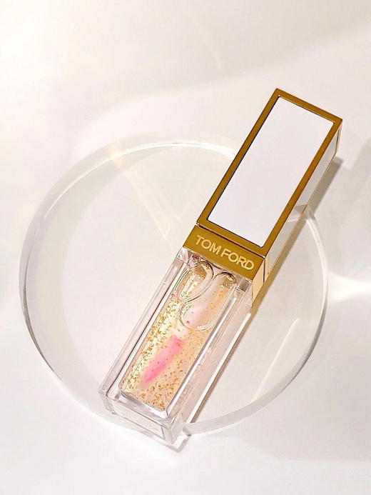 【TF金箔唇油6ml】真金碎闪闪的温感变色唇油 清冷贵气感!美炸!! 变色后是嫩妹天菜冰透樱花粉 单涂纯欲/鲁涂丰唇，心动一万次! 商品图3