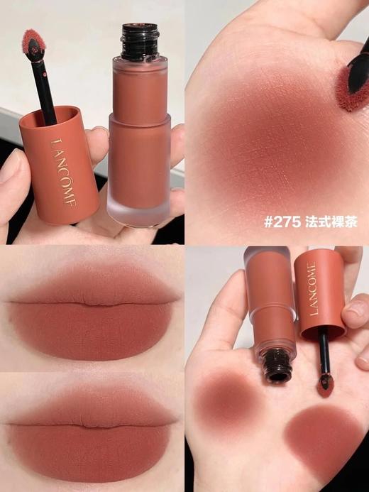 【兰蔻菁纯柔雾哑光唇釉套盒】3ml*2支 正装用不完，中样刚刚好~ 日常素颜涂显得特别白净~ 275#白桃乌龙奶茶196#半透裸砂胡萝卜橘 商品图4