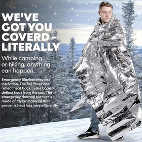 [618][户外必备10份装]户外加厚生存保命救生毯自救防寒野外求生保暖毯应急毯