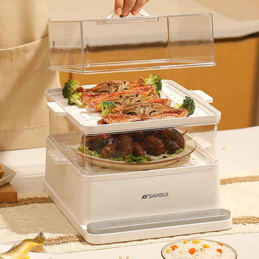 山水（SANSUI）24L多功能三层电蒸锅SZG60K 商品图0