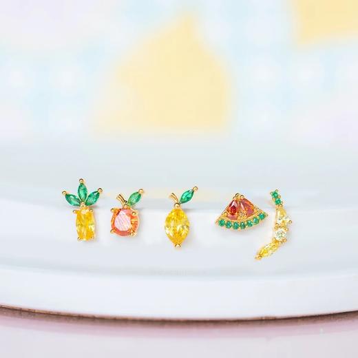 订购6周到｜Girls Crew-Tropical Fruit Basket-金色 热带水果篮 套组 耳钉［美国设计师］ 商品图2