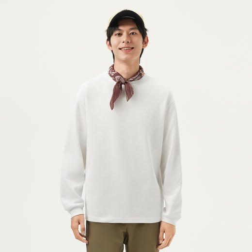 gxg.jeans男装 多色肌理面料基础圆领长袖T恤男内搭 25年春热卖 商品图1