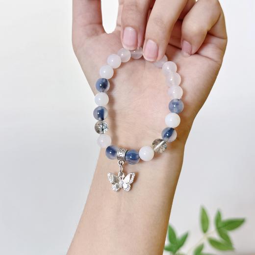 【敦煌蝴蝶梦玛瑙手串】敦煌福泽小众蝴蝶玛瑙白水晶手串 文艺国风女 小清新温柔手串 商品图0