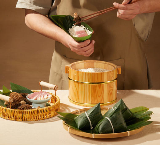 元祖 羊肚菌火腿粽礼盒端午粽子礼盒 商品图2