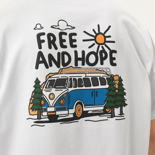 gxg.jeans男装 白色口袋设计后背趣味印花宽松短袖T恤男 25夏热卖 商品图4