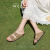西遇平底勃肯凉拖鞋女新款夏季外穿一字拖鞋森系复古凉鞋D1546945 商品缩略图3
