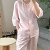 优选丨宜色家夏季2024新款薄款居家舒适透气宽松A类全棉泡泡纱家居服套装  723 商品缩略图2
