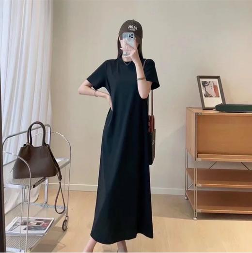 ✨赫本风高级感正肩宽松显瘦【T恤连衣裙】出门一件搞定，休闲，耐热，透气，不闷汗 商品图4