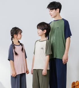 老米优品🎈100-180码！全家配齐！云朵般的莫尔代~《亲子款莫代尔插肩短袖家居服套装》跟宝贝一起穿~