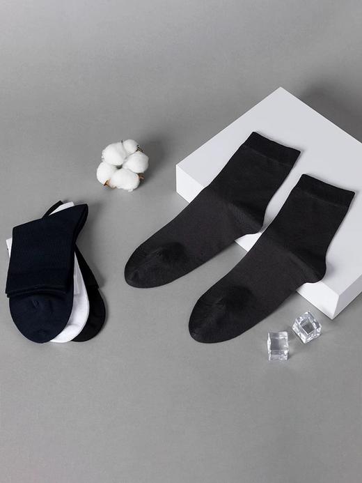 【棉蚕丝】SCHIESSER德国舒雅铂雅男士莫代尔棉蚕丝中筒袜95/24923K 商品图1