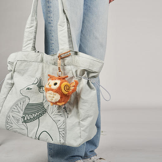大英博物馆文明古希腊猫头鹰毛绒钥匙扣高端精致高级感女车载香氛挂件 商品图3