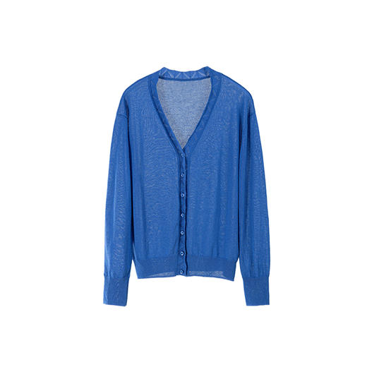 绽放289朵/【入蓝系列】复古文艺花边棉麻开襟针织外套防晒开衫女 商品图4