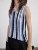 步履不停/5B14064C/凉感条纹针织马甲 商品缩略图3