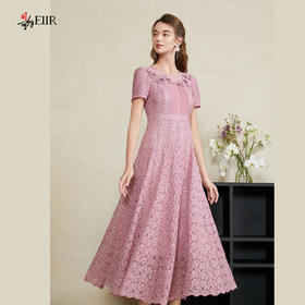 司歌大摆连衣裙短袖蕾丝重工显瘦A911185X