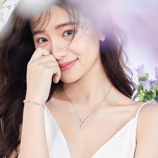 【明星同款】【紫藤花盛放项链】Fanci范琦s925银镶嵌锆石锁骨链 商品图3