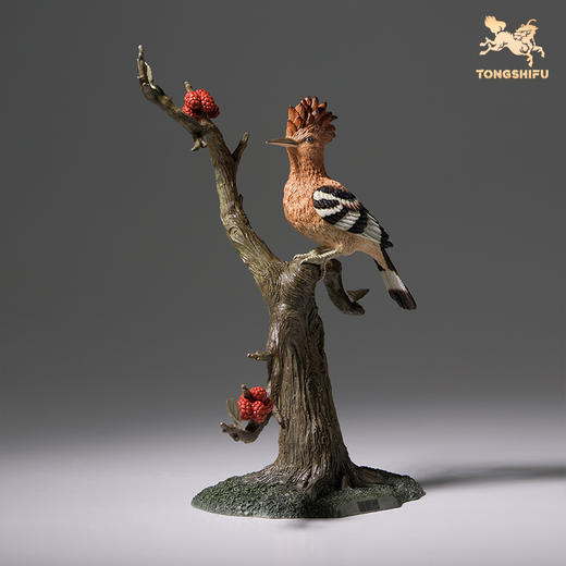 铜师傅《戴胜鸟》客厅桌面铜鸟摆件 家居装饰工艺品摆件 商品图1