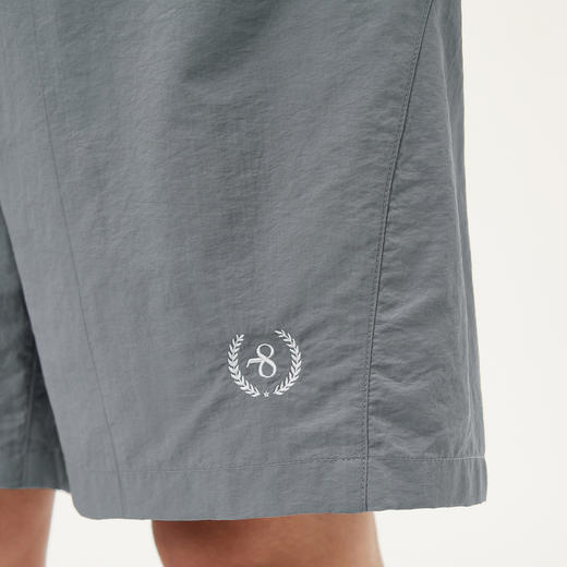 gxg.jeans男装 灰色个性绣花户外风直筒宽松休闲短裤薄款25夏热卖 商品图4