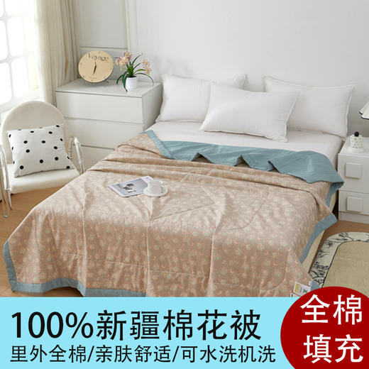 忆恋莱·夏凉被·1.5*2m  100% 新疆棉填充，亲肤透气 商品图0