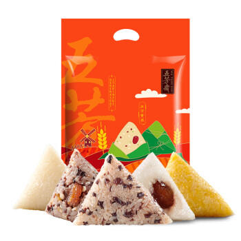 五芳斋五芳素养礼袋粽1000克 10粽5口味素粽 老字号 嘉兴特产 商品图0