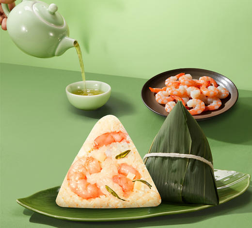 元祖 龙井虾仁粽礼盒端午粽子礼盒 商品图4