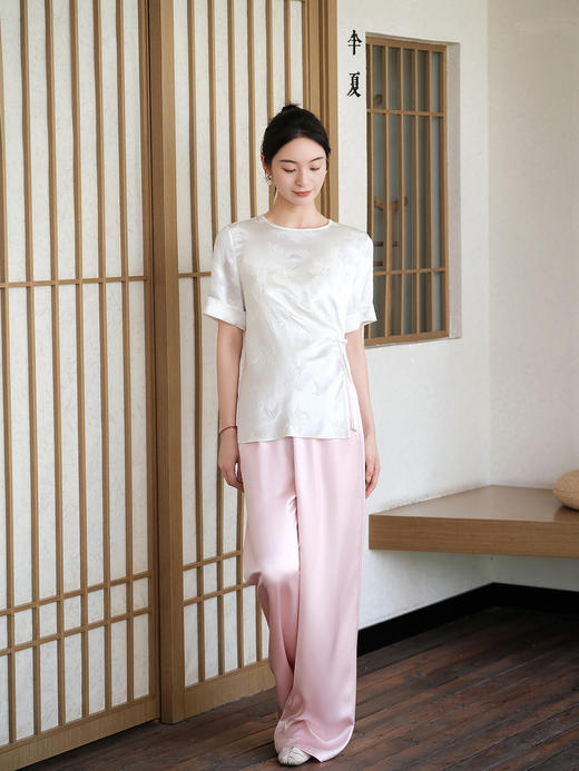 盛唐牡丹| 梅兰竹菊冠乐绉短袖上衣 商品图6