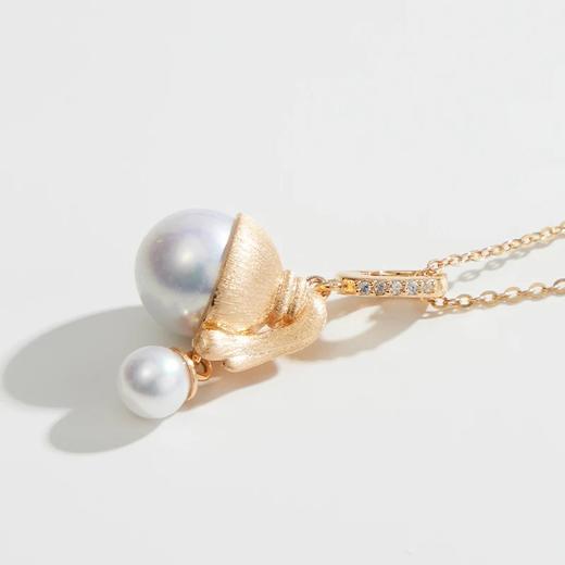 礼兰 油画少女S925银淡水珍珠吊坠项链 商品图2