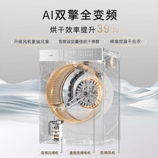 卡萨帝（Casarte）揽光W13热泵洗烘一体 滚筒懒人洗衣机全自动13公斤 双擎三变频 CE AB13LWTUWCU1 家电国家补贴 商品图5