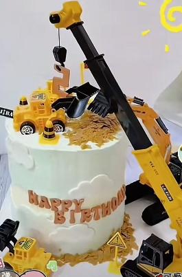 61蛋糕插件-工程车套装*1套 商品图0