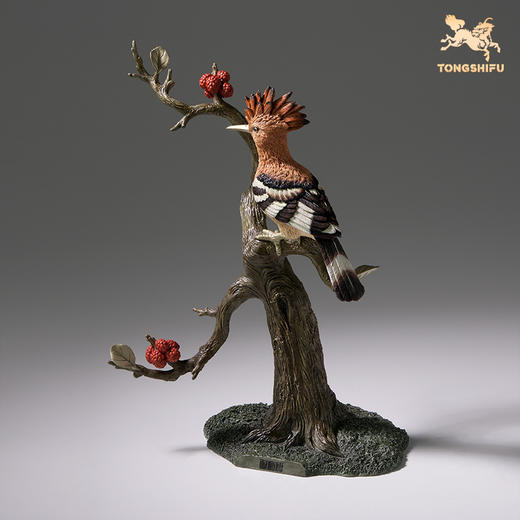 铜师傅《戴胜鸟》客厅桌面铜鸟摆件 家居装饰工艺品摆件 商品图2