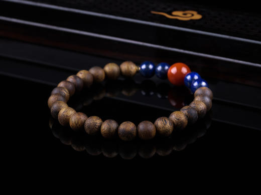 XY0333沉香+南红青金石手串 商品图4