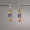 齐国爆闪紫水晶+西亚高古红玛瑙耳环 商品缩略图1