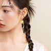 ZEGL甜美可爱耳环女耳扣2024新款爆款高级感少女粉色绿色珠珠耳饰 商品缩略图1