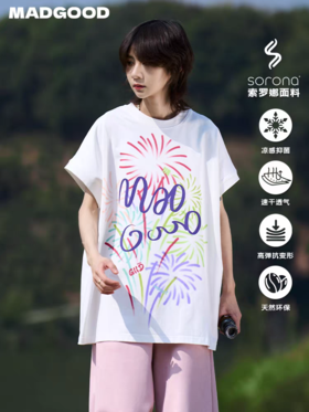 马得工地/MDGDDX252330/烟花图案连袖短袖