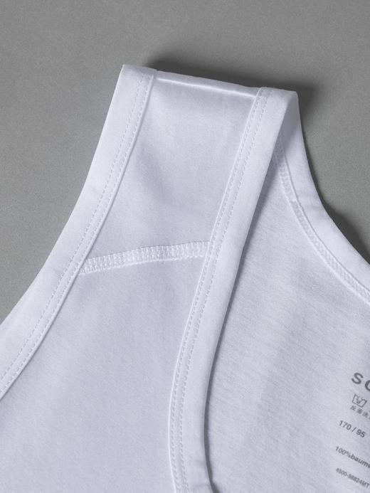 SCHIESSER德国舒雅高端铂雅男士100%埃及丝光棉棉100S圆领背心95/24845V 商品图3
