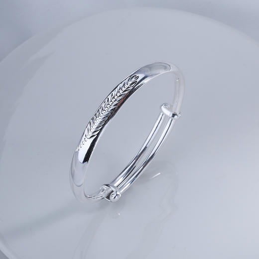 【宏艺珠宝】穗穗平安·足银手镯 商品图0