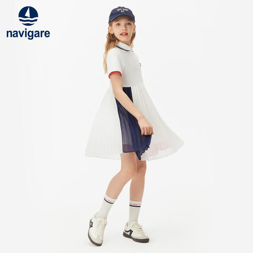【纳维凯尔】【120-165】Navigare意大利小帆船女童POLO裙 商品图2