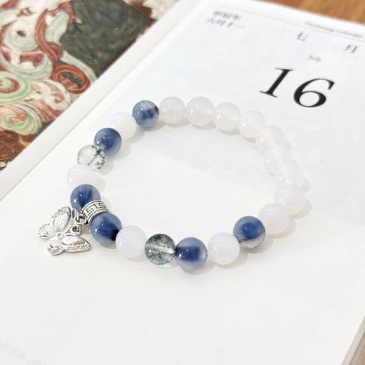 【敦煌蝴蝶梦玛瑙手串】敦煌福泽小众蝴蝶玛瑙白水晶手串 文艺国风女 小清新温柔手串 商品图10
