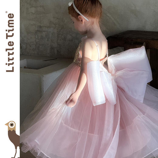 littletime女童连衣裙2025夏新款儿童洋气时尚公主裙生日礼服 商品图2