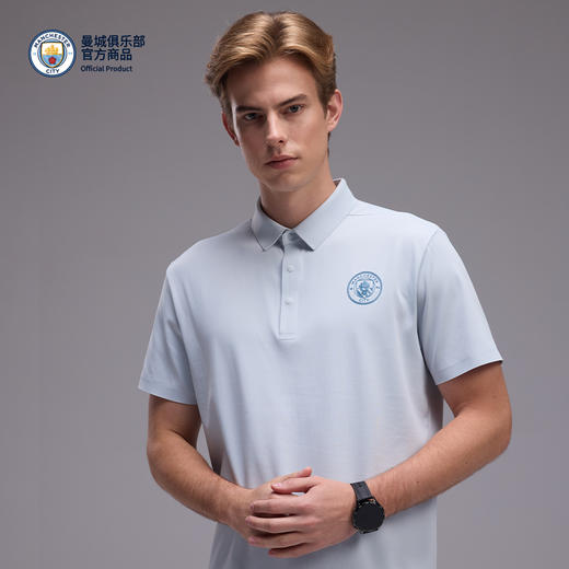 【官方正版】曼城俱乐部 | 夏季凉感POLO天蓝色短袖简约休闲 商品图2