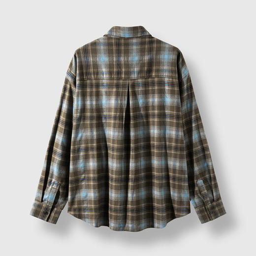 gxg.jeans男装25春磨毛感格子长袖衬衫慵懒衬衫外套#J25D031003 商品图1