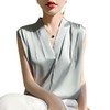 雀说醋酸缎面v领吊带背心女气质显瘦西装 内搭无袖外穿挂脖上衣ALA12-5-A31 商品缩略图4